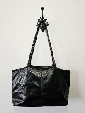 Latico Leather Tote Bag Large Twisted Handle Shoulder Bag Purse Black